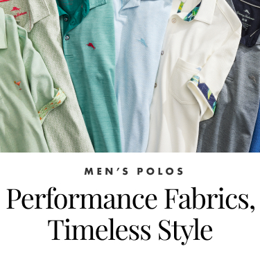 Men's Polos. Performance Fabrics, Timeless Style.