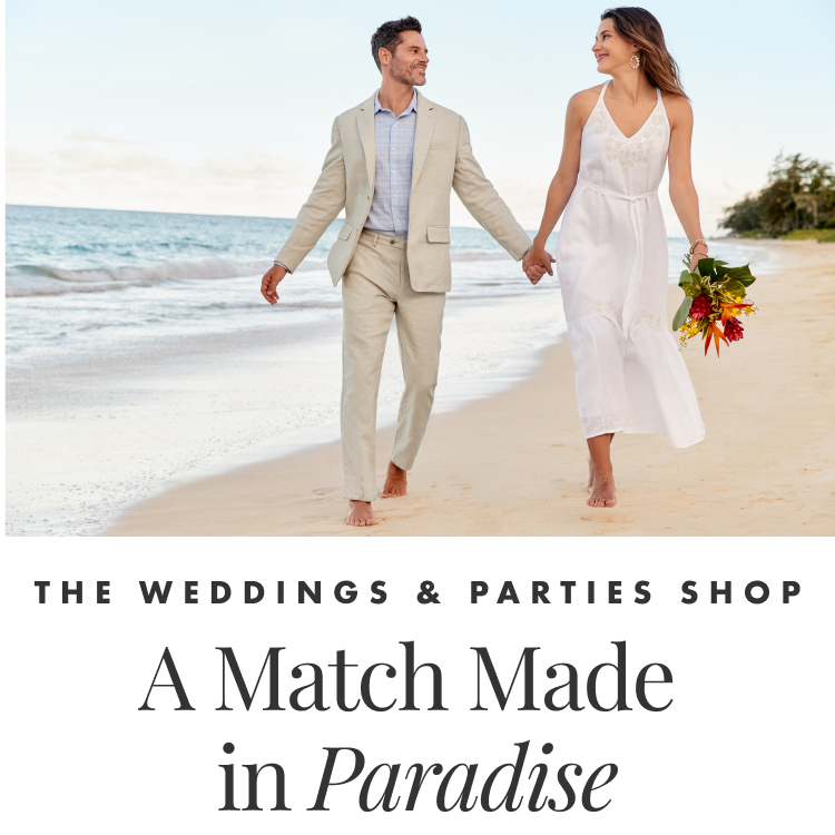 The Weddings & Parties Shop. A Match Made in Paradise.