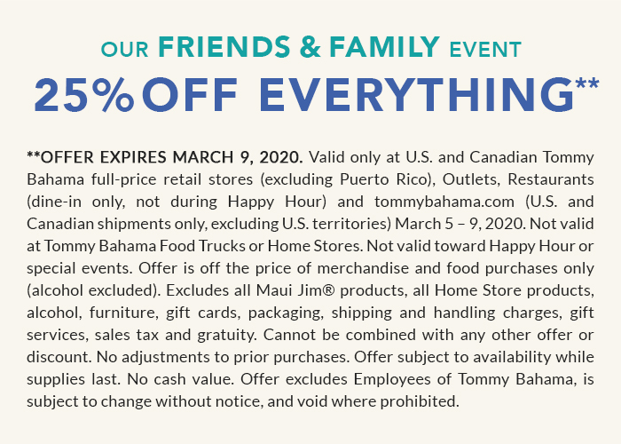 tommy bahama memorial day sale