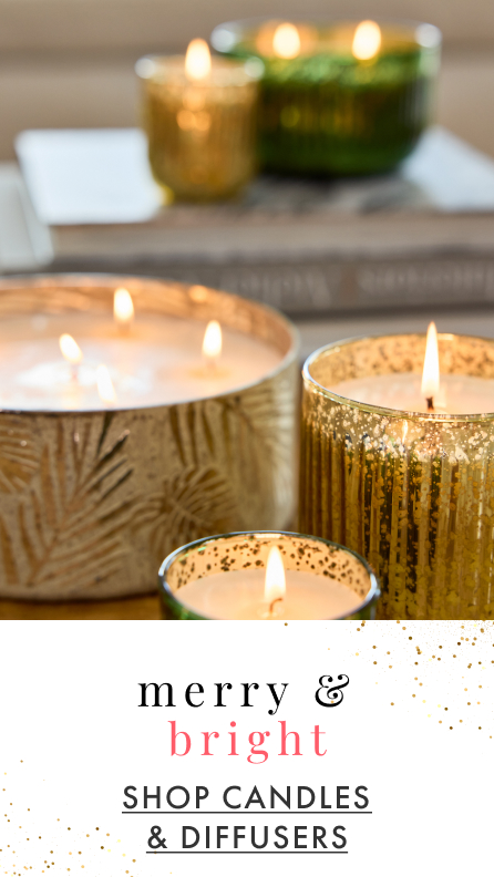 Merry & Bright. Shop Candles & Diffusers. 