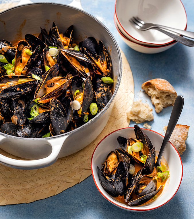 Red Curry Mussels