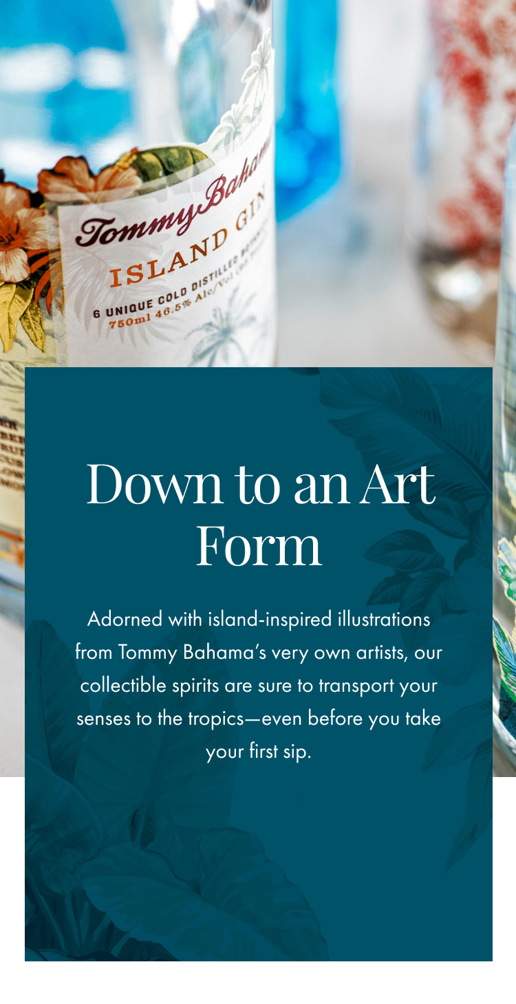 Down to an Art Form: Bottle illustrations inspired by Tommy Bahama's artists