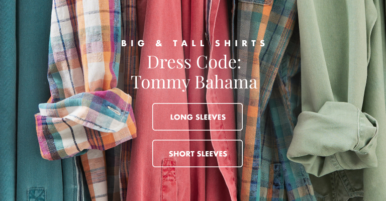 Big & Tall Shirts: Long & Short Sleeves