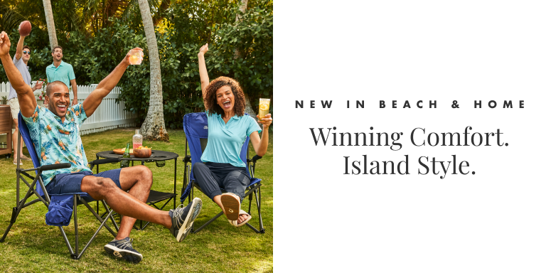 New In Beach & Home: Winning Comfort. Island Style.