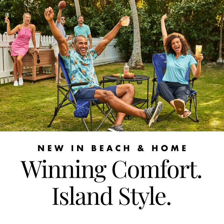 New In Beach & Home: Winning Comfort. Island Style.