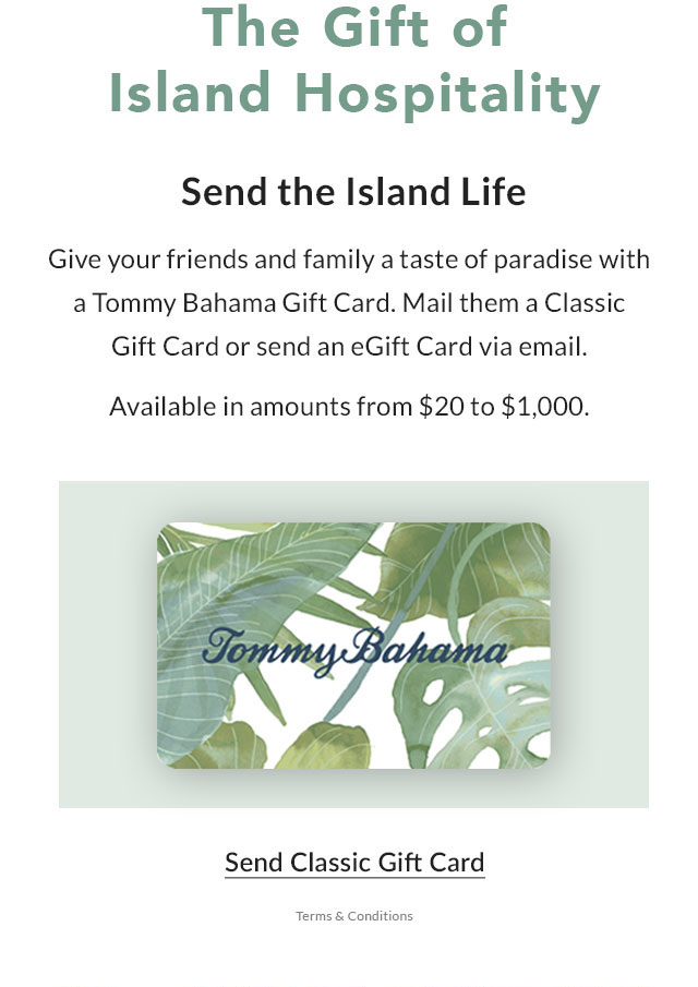 check tommy bahama gift card balance