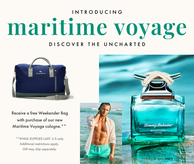 Receive a Weekender Bag with Purchase of a Large Sized Maritime Voyage Cologne
