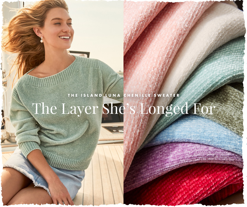 The Island Luna Chenille Sweater - The Layer She's Longed For
