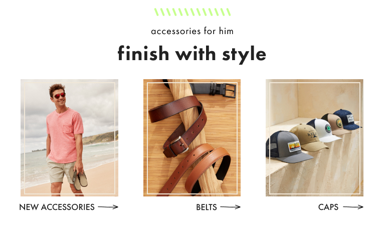 Accessories for him. Finish with style.