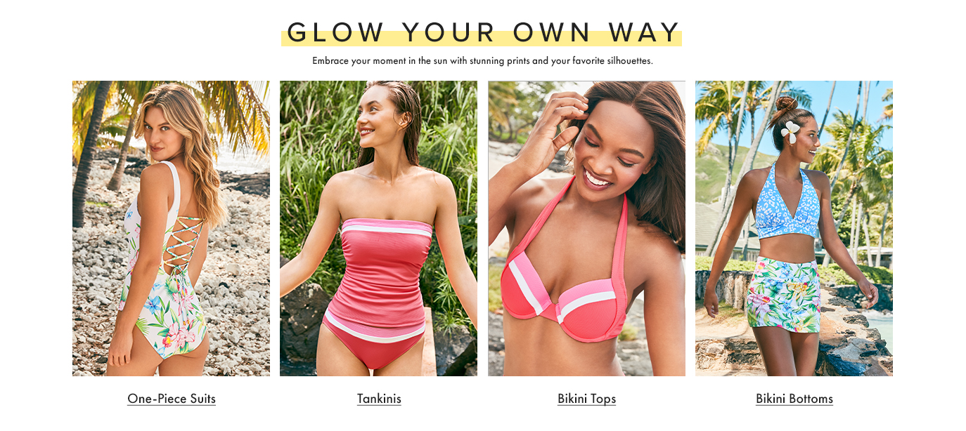 Glow Your Own Way - One-Pieces, Tankinis, Bikini Tops & Bottoms